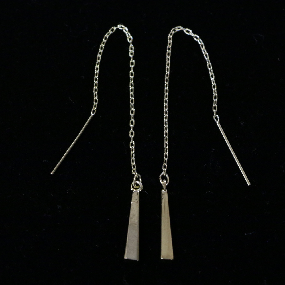 NWOT gold dangle ear thread earrings!